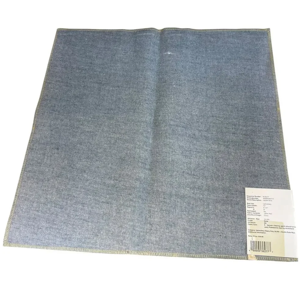 Embossed Tooled Faux Leather Upholstery Sample 18x18 Laredo Mink PVC New